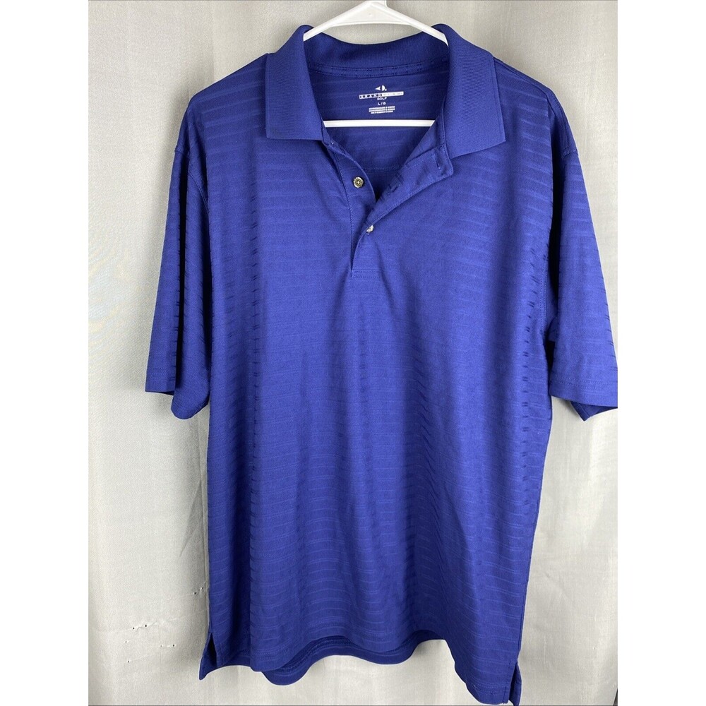 Grand Slam Mens Sz L Blue Short Sleeve Golf Polo Shirt